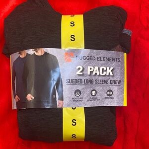 Rugged Elements Black Long Sleeve Crew 2 Pack